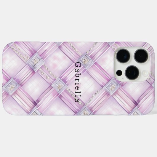 Coques Case-Mate iPhone Pearl violet rose (Verso (horizontal))
