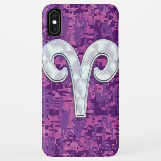 Coques Case-Mate iPhone Pearle comme Aries SIGNE Zodiaque Camouflage rose (Dos)