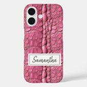 Coques Case-Mate iPhone Peau Alligator rose personnalisée (Verso)