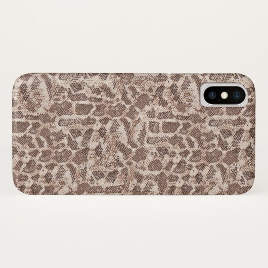Coques Case-Mate iPhone Peau Brown et Tan Snake (Dos (Horizontal))