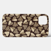 Coques Case-Mate iPhone Peau d'animal aux coeurs (Verso (horizontal))