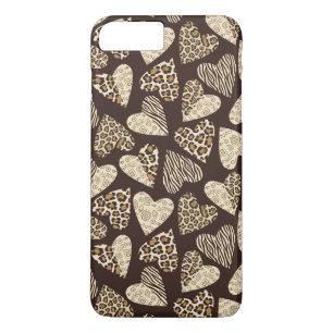 Case-Mate iPhone Case Peau d'animal avec des coeurs