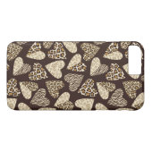 Coques Case-Mate iPhone Peau d'animal avec des coeurs (Dos (Horizontal))
