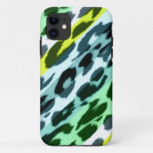 Coques Case-Mate iPhone peau de fourrure poster de animal de léopard rayur (Dos)