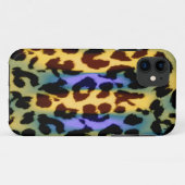 Coques Case-Mate iPhone peau de fourrure poster de animal de léopard rétro (Dos (Horizontal))