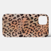 Coques Case-Mate iPhone Peau de léopard en abricot mandarine (Verso (horizontal))