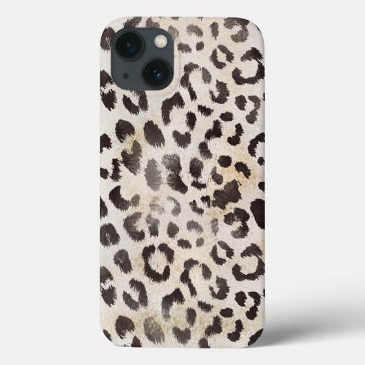 Coques Case-Mate iPhone Peau de léopard sur ivoire mandarine (Verso)