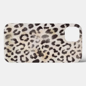 Coques Case-Mate iPhone Peau de léopard sur ivoire mandarine (Verso (horizontal))