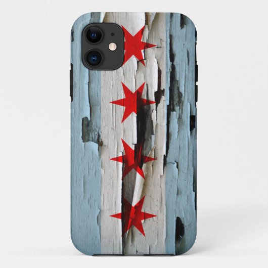 Coques Case-Mate iPhone Peau de peinture de drapeau de Chicago (Dos)