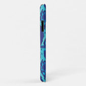 Coques Case-Mate iPhone Peau de serpent en bleu (Dos/Droite)