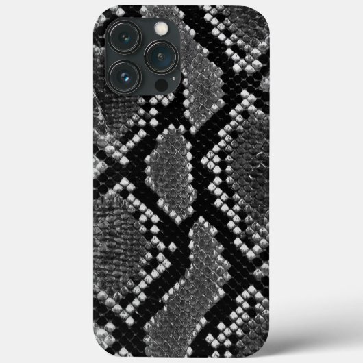 Coques Case-Mate iPhone Peau de serpent noir et blanc (Verso)