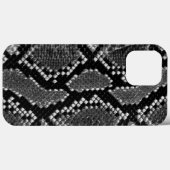 Coques Case-Mate iPhone Peau de serpent noir et blanc (Verso (horizontal))
