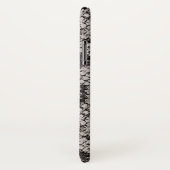 Coques Case-Mate iPhone Peau de serpent noir et gris (Dos/Droite)