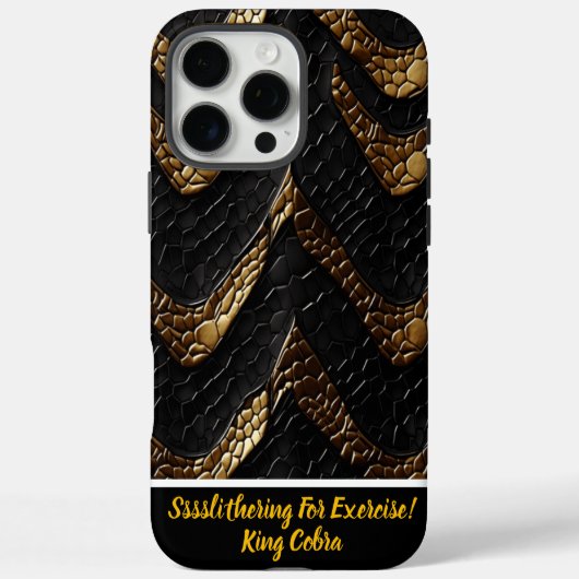 Coques Case-Mate iPhone Peau de serpent : noir et or complexe (Verso)