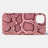 Coques Case-Mate iPhone Peau de serpent rose (Verso (horizontal))