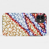 Coques Case-Mate iPhone Peau Empreinte de léopard rétro (rouge, bleu, jaun (Dos (Horizontal))