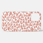 Coques Case-Mate iPhone Peau Empreinte de léopard rose (Verso (horizontal))