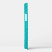 Coques Case-Mate iPhone peau en cuir turquoise texture peau (Verso / Droite)