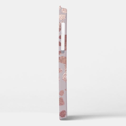 Coques Case-Mate iPhone Peau léopard : élégance or rose. (Verso / Gauche)