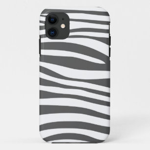 Case-Mate iPhone Case Peau poster de animal de Zebra (Blanc et Gris)