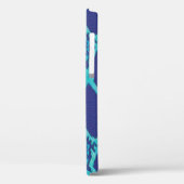 Coques Case-Mate iPhone Peau serpent en bleu Design Coque-coque iphone mat (Verso / Gauche)