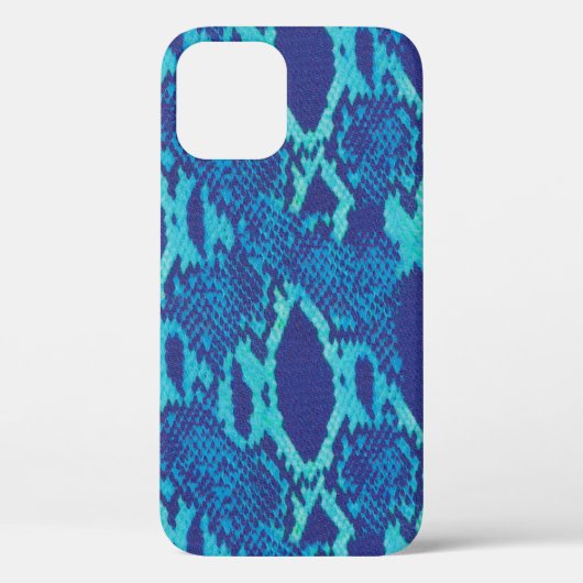Coques Case-Mate iPhone Peau serpent en bleu Design Coque-coque iphone mat (Verso)