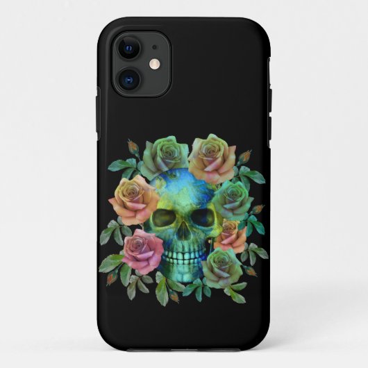 COQUES Case-Mate iPhone PEAU VERT MORT AVEC FLEURS (Dos)