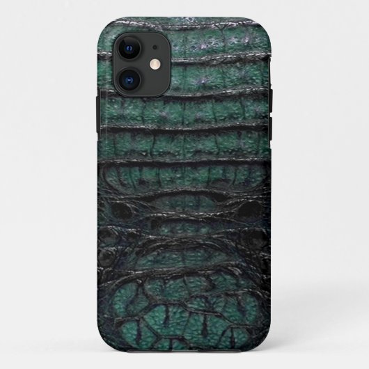 Coques Case-Mate iPhone Peau verte d'alligator (Dos)