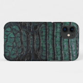 Coques Case-Mate iPhone Peau verte d'alligator (Dos (Horizontal))