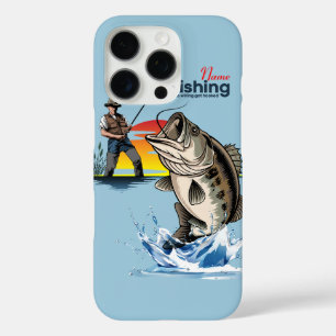 Coques iPhone 16 Pro Pêche à la basse vintage Graphisme [Homme] 