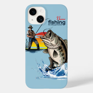 Coque Pour iPhone 14 Pêche à la basse vintage Graphisme [Homme] 