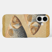 Coques Case-Mate iPhone Pêche à la carpe peinture à l'eau douce (Verso (horizontal))