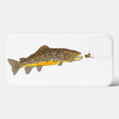 Coques Case-Mate iPhone Pêche à la mouche de la truite brune (Verso (horizontal))