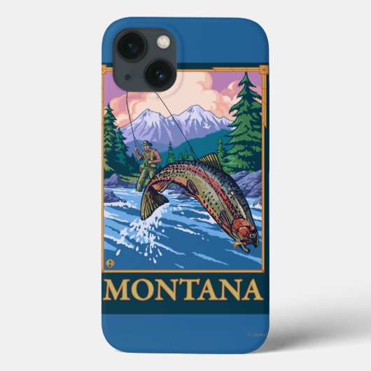 Coques Case-Mate iPhone Pêche à la mouche - Montana (Verso)