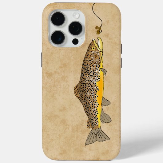 Coques Case-Mate iPhone Pêche à la mouche truite Brown (Verso)