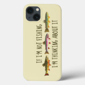 Coques Case-Mate iPhone Pêche à la truite humoristique (Verso)