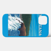 Coques Case-Mate iPhone Pêche à l'ours dans la rivière - Montana (Verso (horizontal))