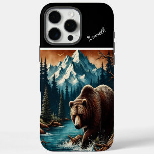 Coques iPhone 16 Pro Max Pêche À L'Ours Des Grizzlis De Montagne À Dusk