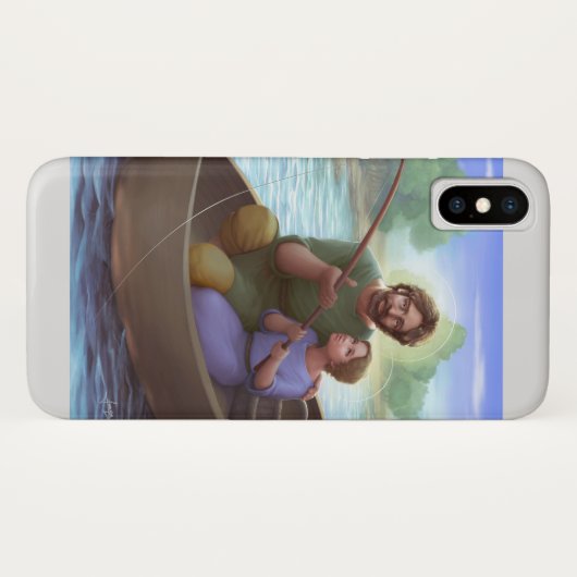 Coques Case-Mate iPhone Pêche avec Saint Joseph (Dos (Horizontal))
