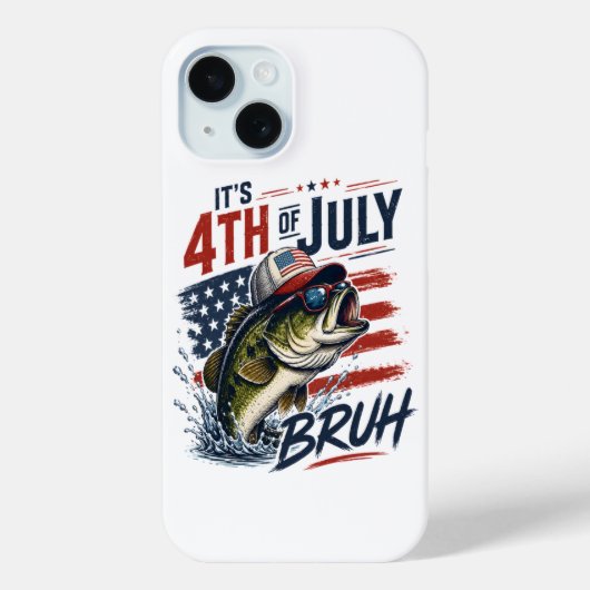 Coques Case-Mate iPhone Pêche de la basse brute du 4 juillet (Verso)