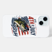 Coques Case-Mate iPhone Pêche de la basse brute du 4 juillet (Verso (horizontal))