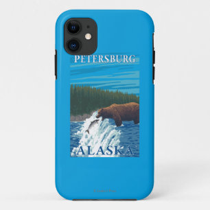 Coque Case-Mate Pour iPhone Pêche d'ours en rivière - Pétersbourg, Alaska