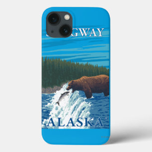 iPhone 13 Coque Pêche d'ours en rivière - Skagway, Alaska