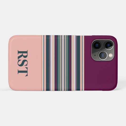 Coques Case-Mate iPhone Pêche et bandes vertes (Dos (Horizontal))