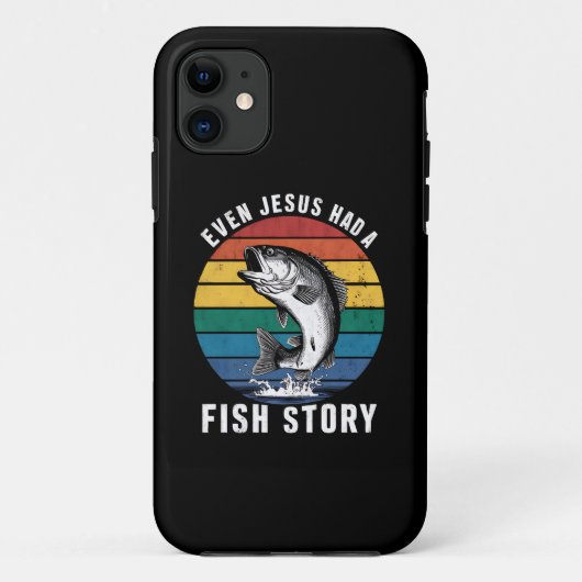 Coques Case-Mate iPhone Pêche Même Jésus avait une histoire de poisson Bas (Dos)