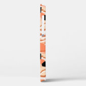 Coques Case-Mate iPhone Pêcher noir blanc Motif Abstrait. (Verso / Gauche)