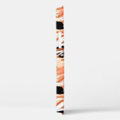 Coques Case-Mate iPhone Pêcher noir blanc Motif Abstrait. (Verso / Droite)