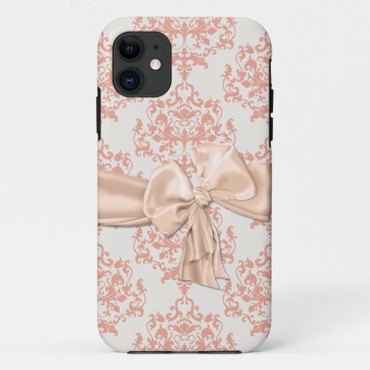 Coques Case-Mate iPhone Pêches et iPhone crème 5 Casemate de damassé (Dos)