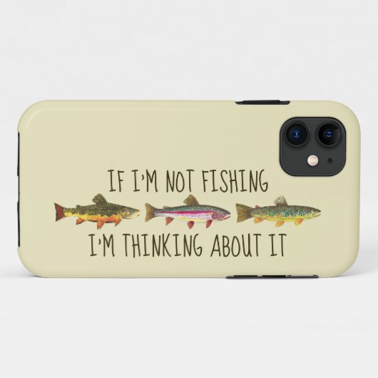 Coques Case-Mate iPhone Pêcheur à la mouche drôle de truite (Dos (Horizontal))