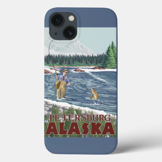 Coques Case-Mate iPhone Pêcheur à la mouche - Petersburg, Alaska (Verso)